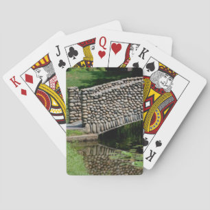 Stone Bridge Lilypads Nature  Playing Cards