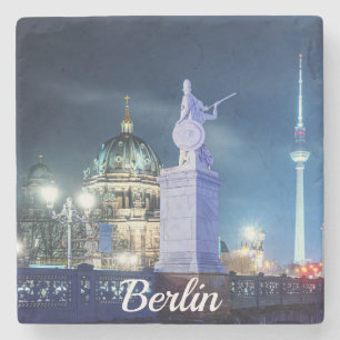 Stone bridge near Berlin Cathedral in Germany Coaster