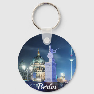 Stone bridge near Berlin Cathedral in Germany Keychain