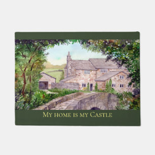 Stone Bridge Painting by Farida Greenfield Doormat