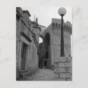 Stone Buildings in Korcula Postcard