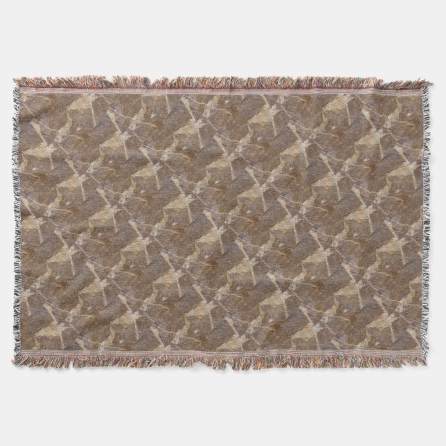 stone calligraphy throw blanket (Front)