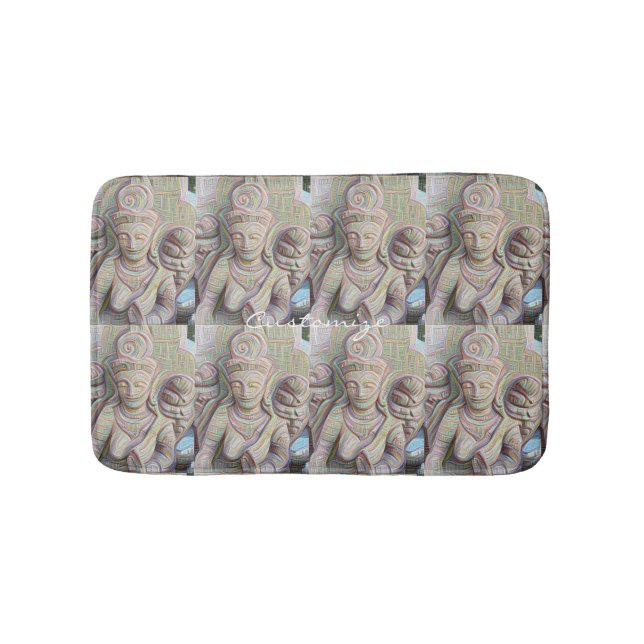 Stone carved dakinis Thunder_Cove Bath Mat (Front)