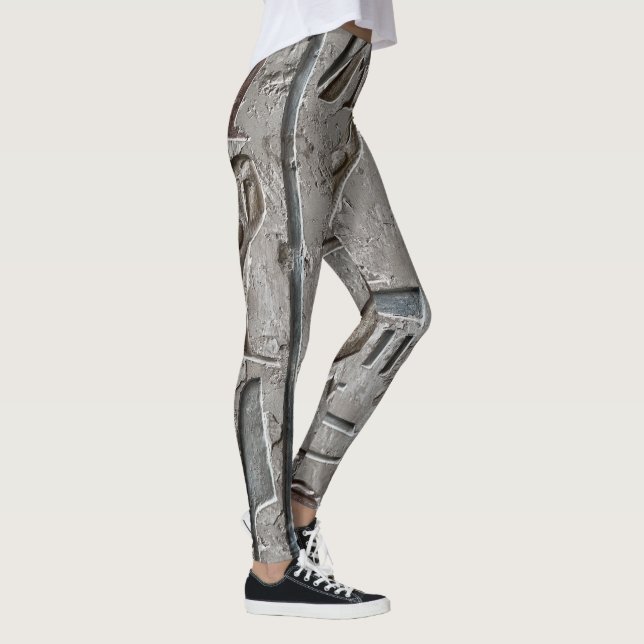 Stone Carved Elegance: Egyptian-Inspired Custom  Leggings (Right)