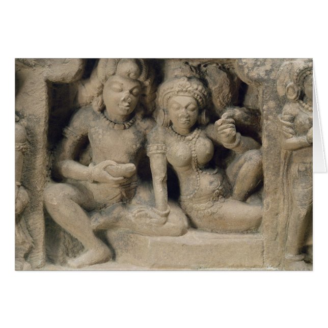 Stone carving of lovers enjoying a dance performan (Front Horizontal)
