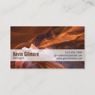 Stone Cave Walls - Red Business Card