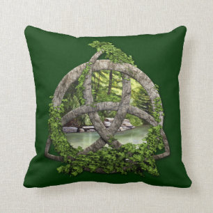 Stone Celtic Trinity Knot Throw Pillow