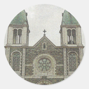 Stone Church Classic Round Sticker
