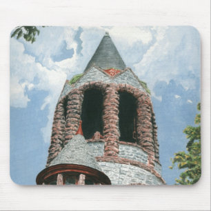 Stone Church Tower Mouse Pad