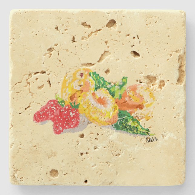 Stone Coaster : Fruit (Front)