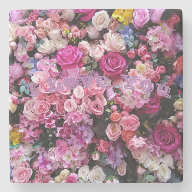 Stone coaster Love rose (Front)