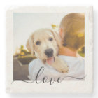 Stone Coaster Photo Template Love Text