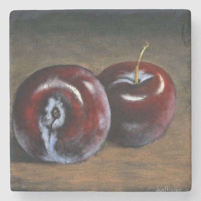 Stone Coaster Plum (Front)