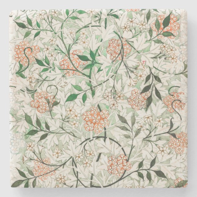 STONE COASTER:WILLIAM MORRIS: JASMINE COASTER (Front)