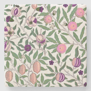STONE COASTER : WILLIAM MORRIS : POMEGRANATES
