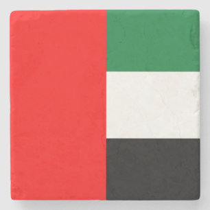 Stone coaster with Flag of UAE