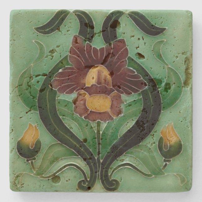 Stone Coasters Marble Art Nouveau (Front)