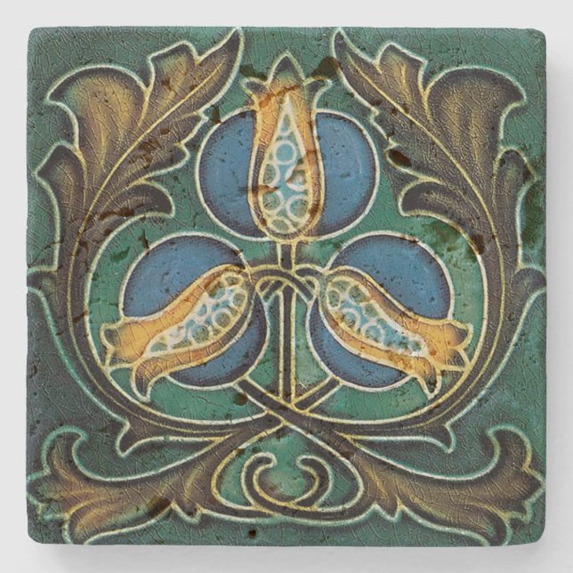Stone Coasters Marble Art Nouveau (Front)