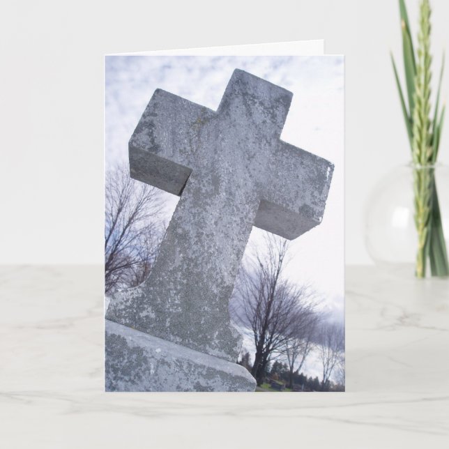 “Stone Cold Cross” Sympathy Card (Front)