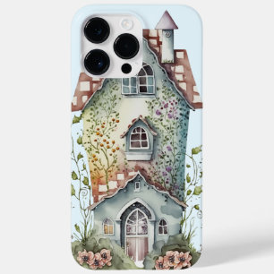 Stone cottage English garden wildflowers blue sky Case-Mate iPhone 14 Pro Max Case