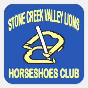 Stone Creek Valley Lions HorseShoes Club Square Sticker