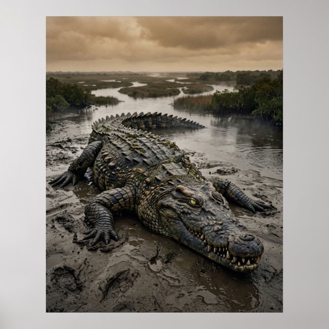 Stone Crocodile Muddy Delta Poster (Front)
