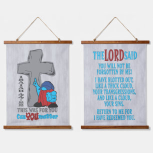 Stone Cross Cuz You Matter Isaiah 44:22 Hanging Tapestry
