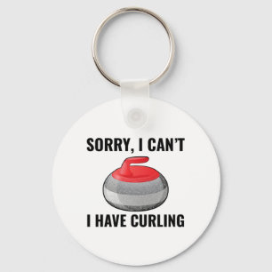 Stone Curling Winter Ice Sport Curler Keychain