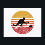 Stone Curling Winter Sport Curler Retro Vintage  Postcard<br><div class="desc">Great for people who love to play Curling as a casual curler or a professional curler. Perfect for National Sports Day.</div>