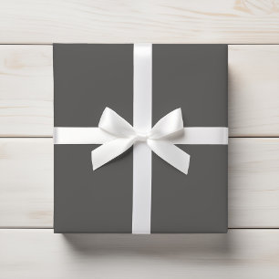 Stone Dark Earthy Gray Solid Color Wrapping Paper