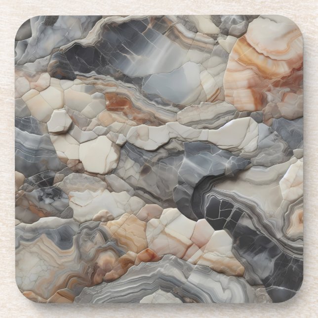 Stone Design Cork Back Coasters Set of 6 (Front)