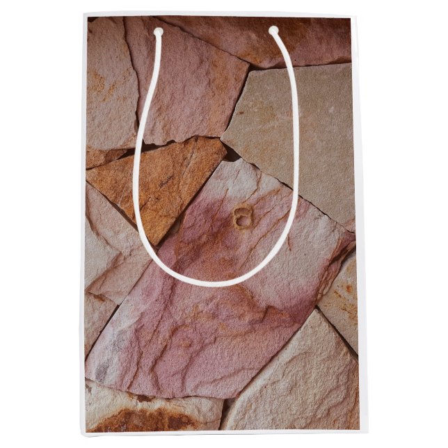 Stone Design Wrapping Paper Medium Gift Bag (Front)