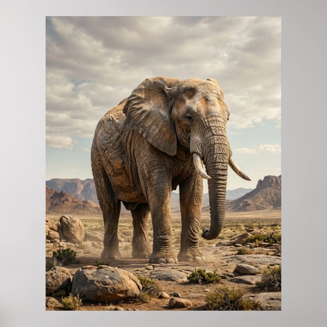 Stone Elephant Ancient Plains Poster (Front)