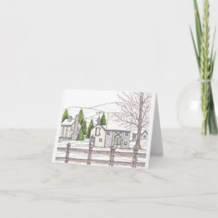 Stone Farm Dark Green Note Card