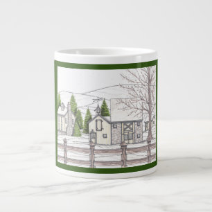 Stone Farm Jumbo Mug with Dark Green