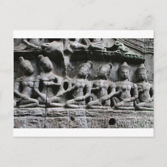 stone figures at ta prohm postcard (Front)