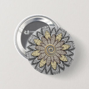 Stone Flowers 2 Inch Round Button