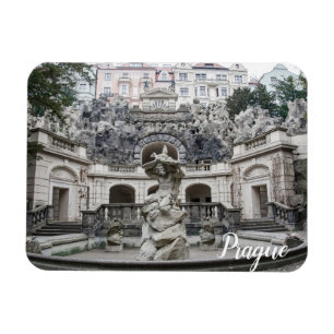 Stone fountain in Prague Flexible Photo Magnet