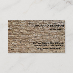 Stone geometric pattern business card