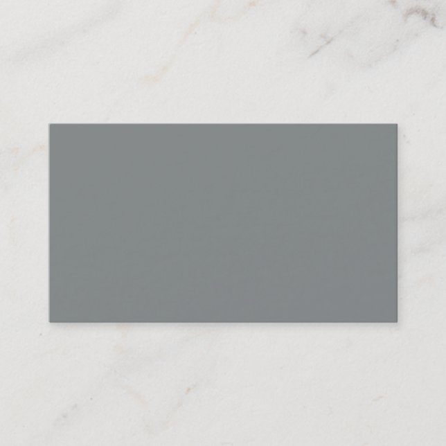 Stone Grey Personalized Grey Colour Background Business Card (Front)