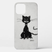 Stone Grey Ragged Evil Black Cat