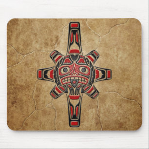 Stone Haida Sun Mask Mouse Pad
