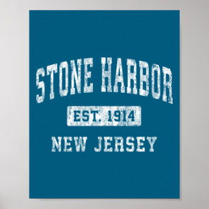 Stone Harbor New Jersey Nj Vintage Established S _ Poster