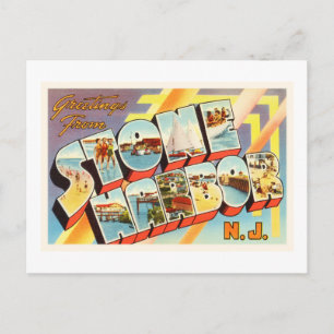 Stone Harbour New Jersey NJ Vieux carte postale Vi