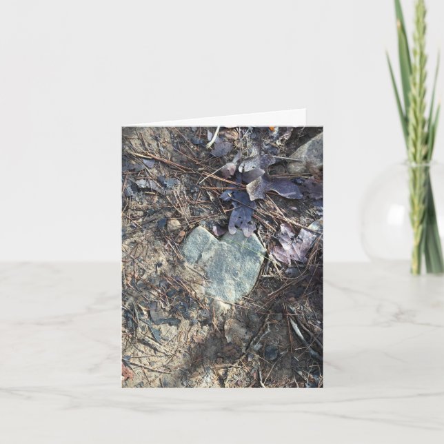 stone heart notecard (love is all around) (Front)