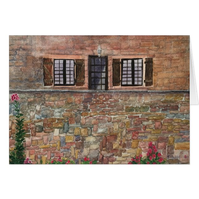 STONE HOUSE   WATERCOLOR (Front Horizontal)