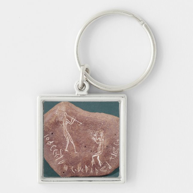 Stone inscribed with a dancer keychain (Front)