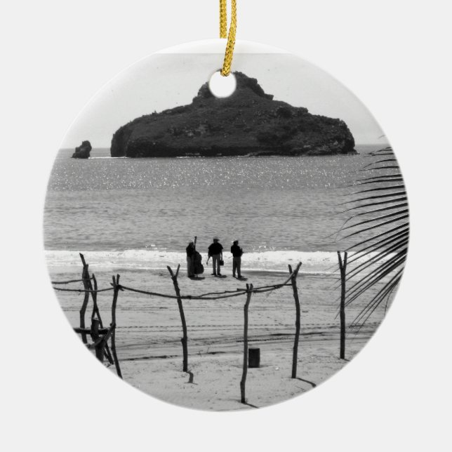Stone Island, Mexico Ceramic Ornament (Front)