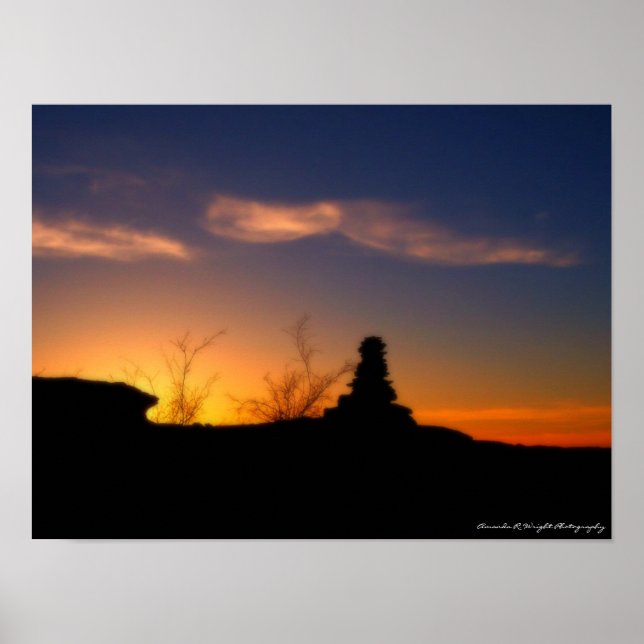 Stone Johnny Sunset 16x12 Poster (Front)