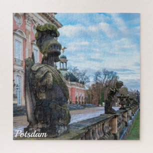 Stone knight statues near palace in Potsdam Jigsaw Puzzle